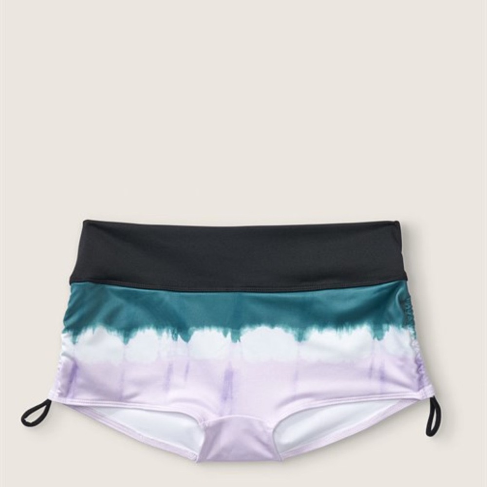 NWT VS PINK Black and Tie-Dye Gym to Swim Bottoms